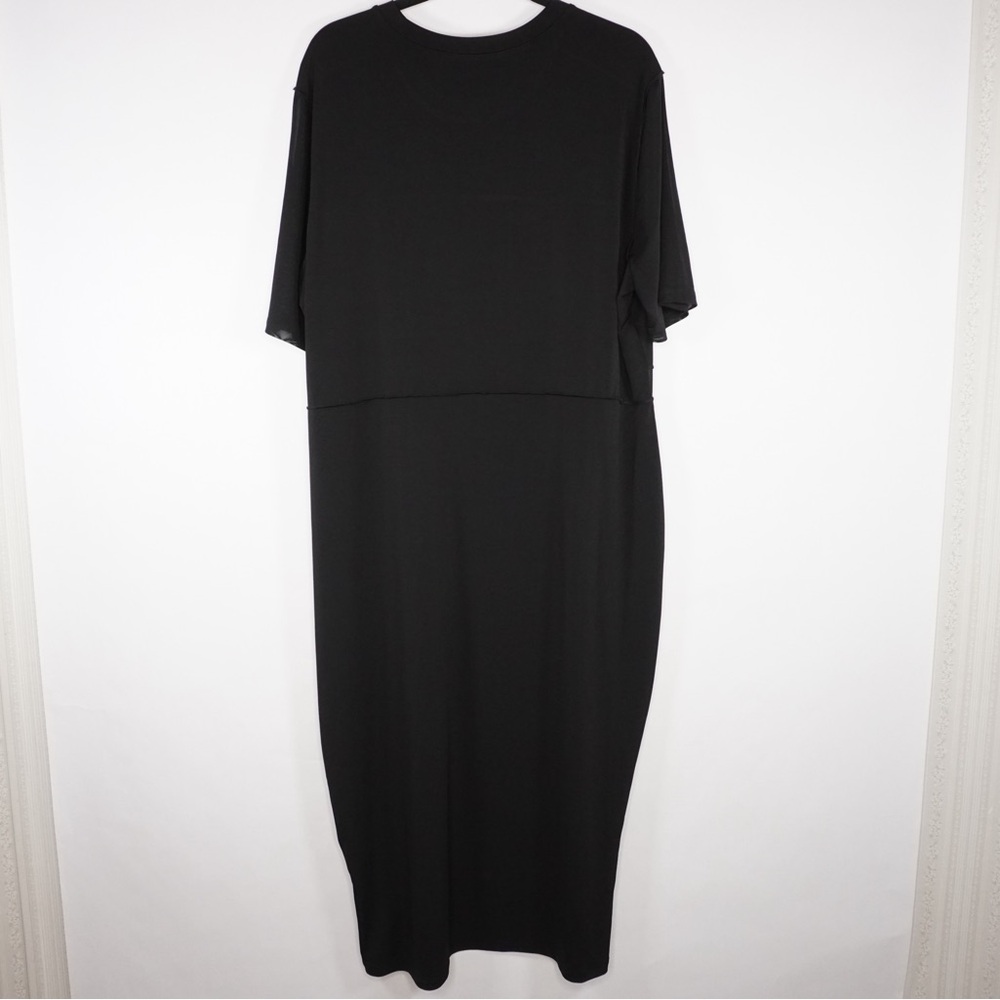 Nina Parker Black Short Sleeve Mesh
Midi Dress - Picture 3 of 7